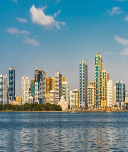 City skyline of Sharjah City skyline of Sharjah city in United Arab Emirates